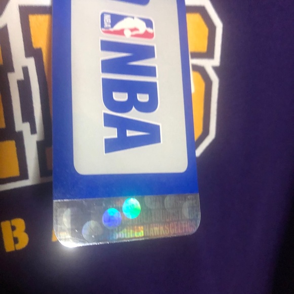 🇺🇸 NBA Lakers Purple Net-Dri T-Shirt, Size XL - Picture 5 of 6